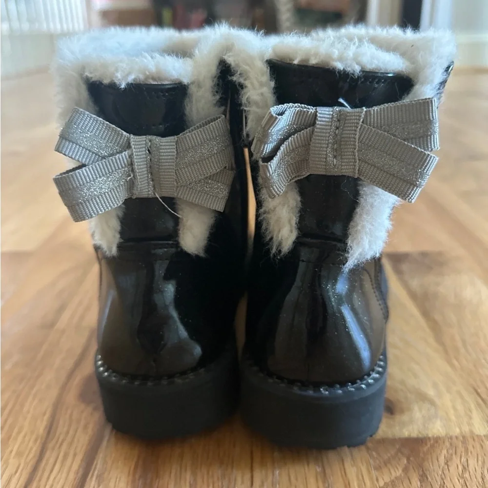 Tahari sz3 shiny sparkly black boots